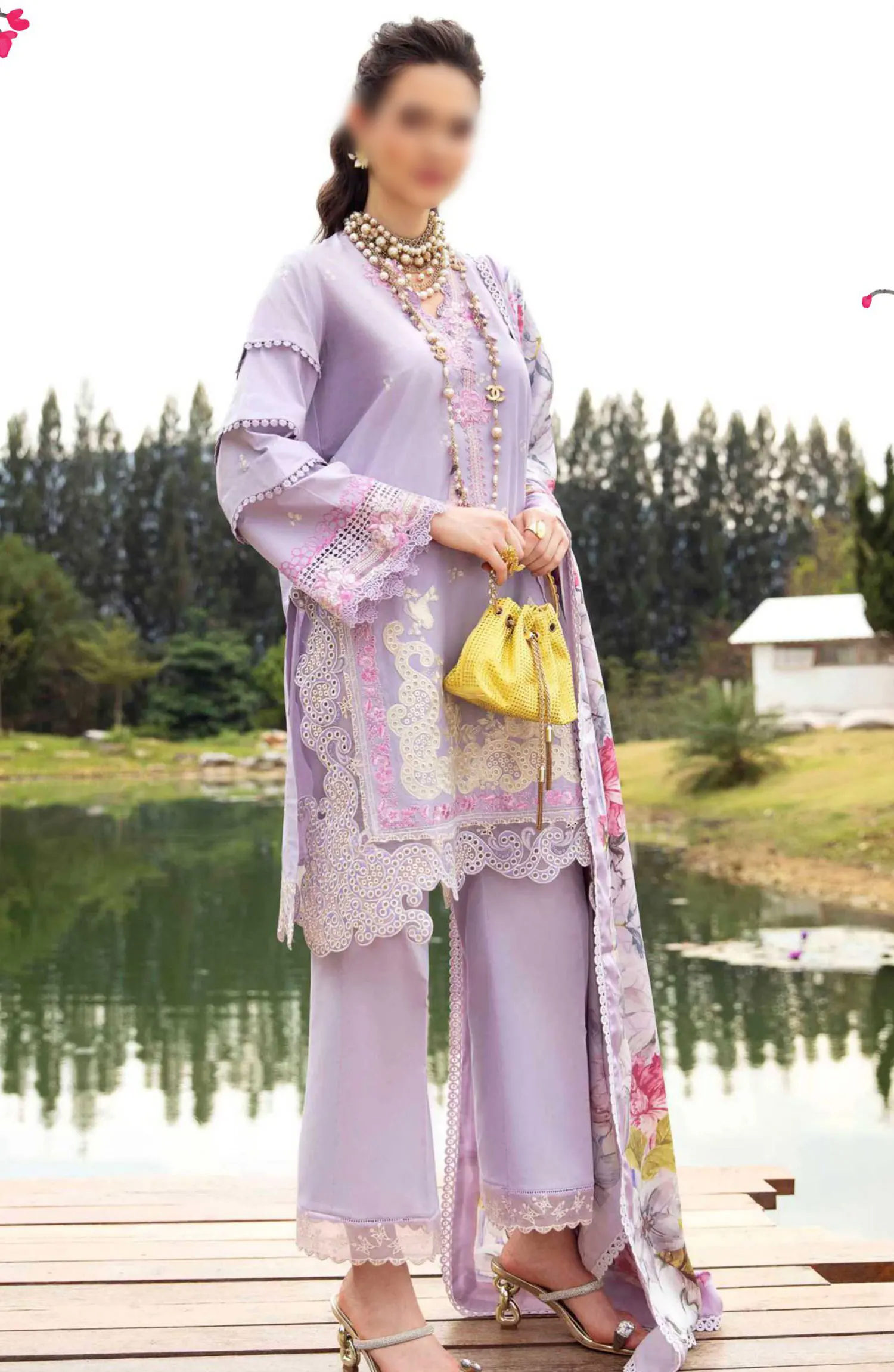 Formal Unstitched Luxury Lawn Collection 2024 - SL-10-24 Aster