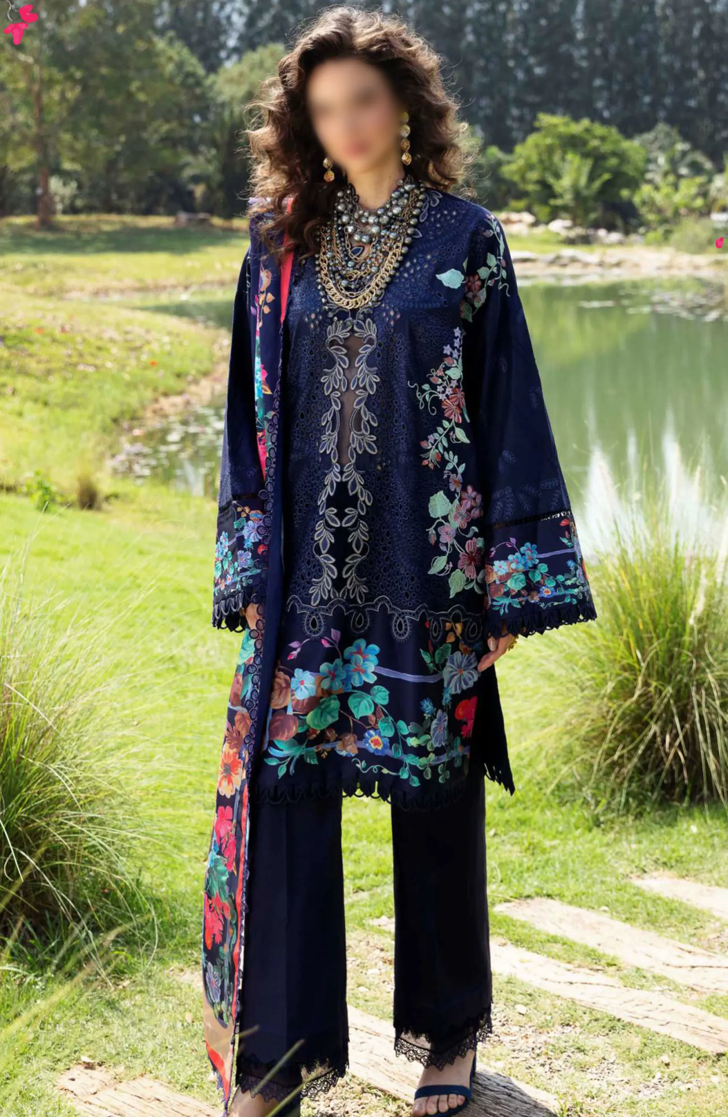 Formal Unstitched Luxury Lawn Collection 2024 - SL-13-24 Blossom