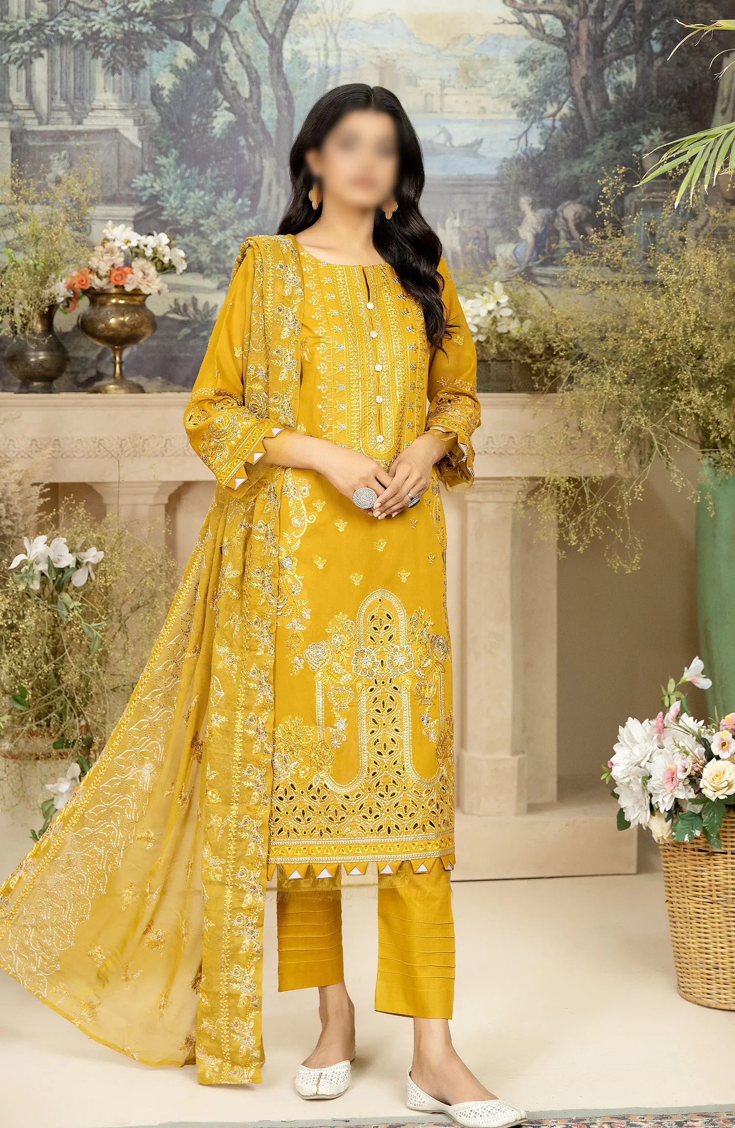 Swiss Embroidered with zari work collection by Marjjan - SMS 26 A