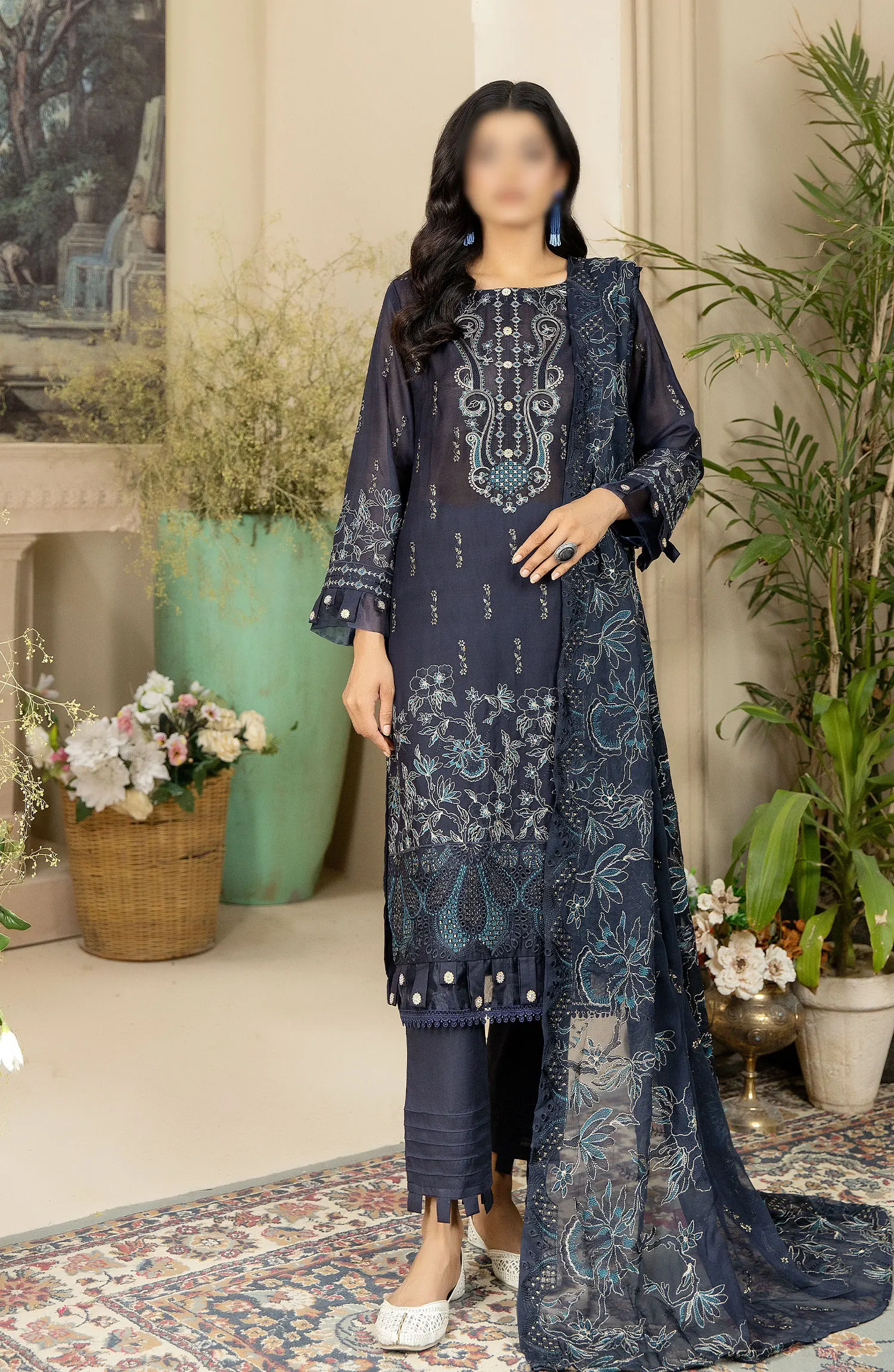 Swiss Laserkari Embroidered Collection 2024 By Marjjan - SMS 27 B