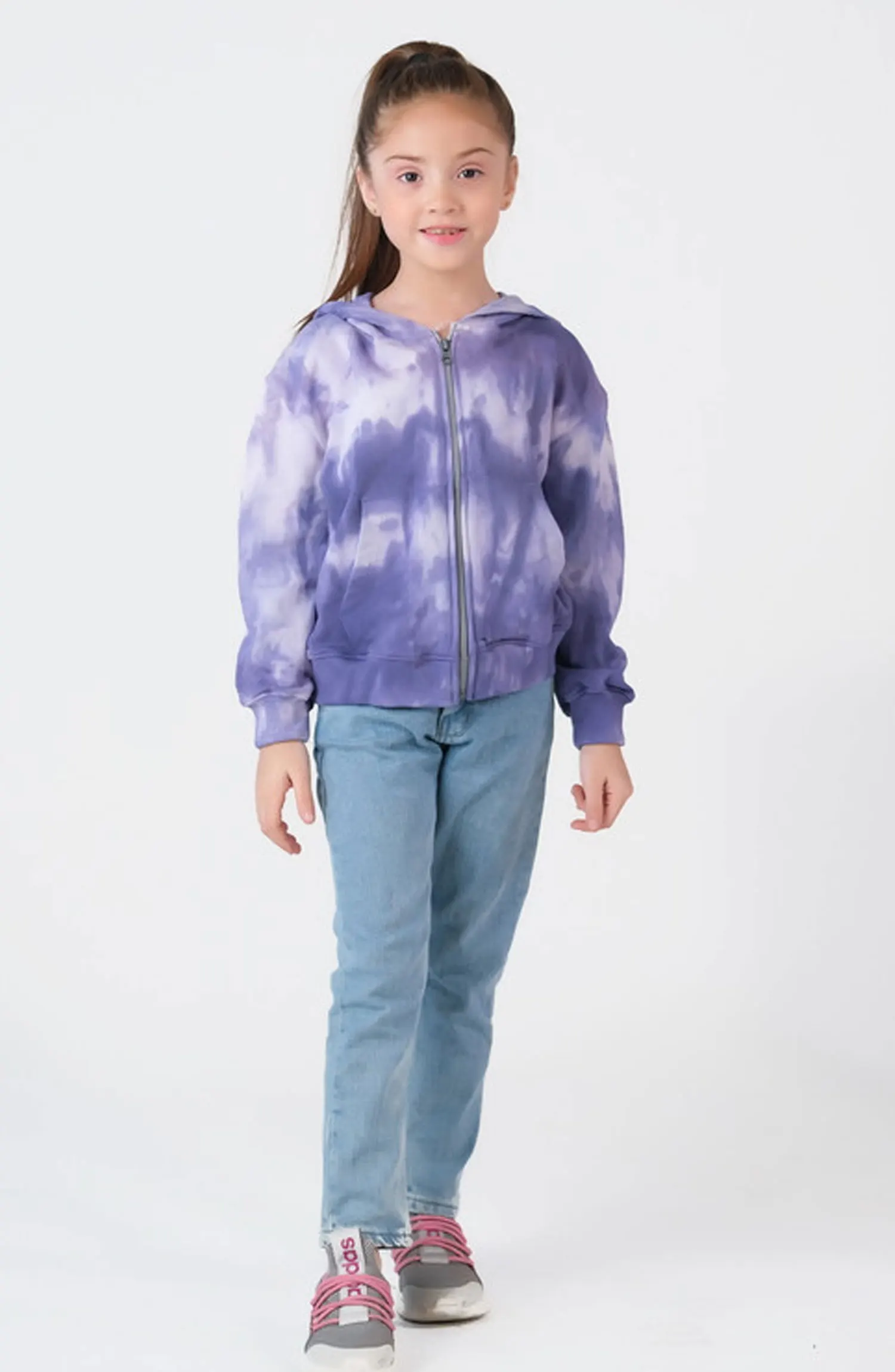 Sprinkles Kids Terry Winter Collection - Terry Cloth Zip Up Hoodie – Purple