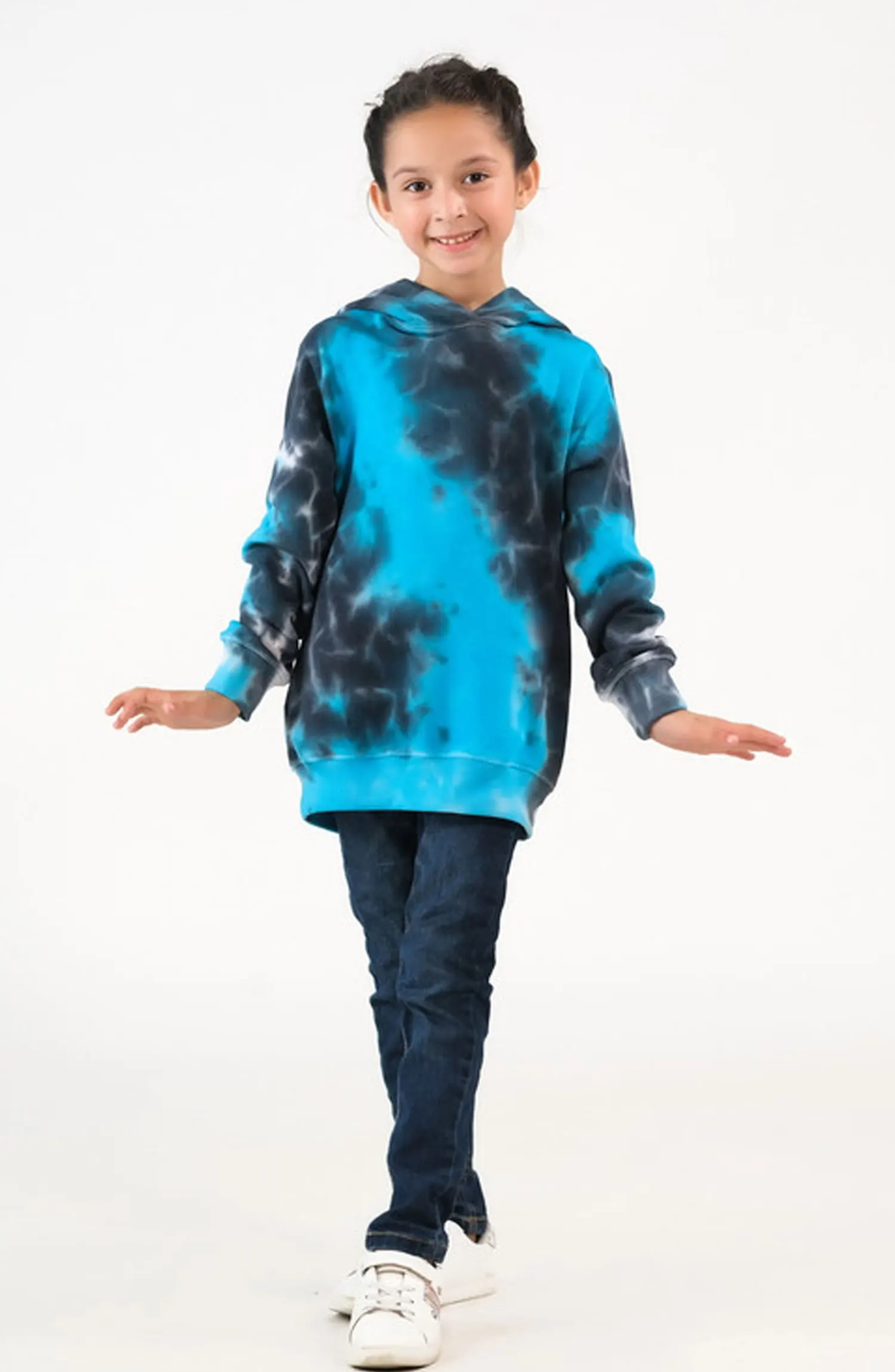 Sprinkles Kids Terry Winter Collection - Tie Dye Dipped Hoodie – Blue