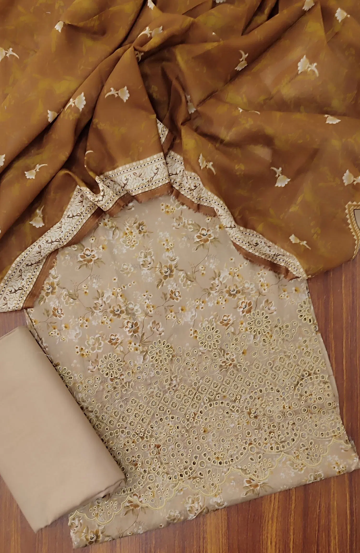 Unstitched Chikankari Lawn 3 Pcs Collection - UCL 08