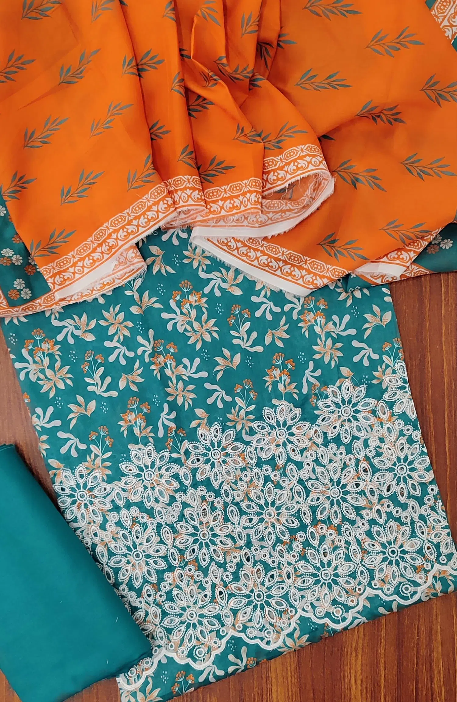 Unstitched Chikankari Lawn 3 Pcs Collection - UCL 10
