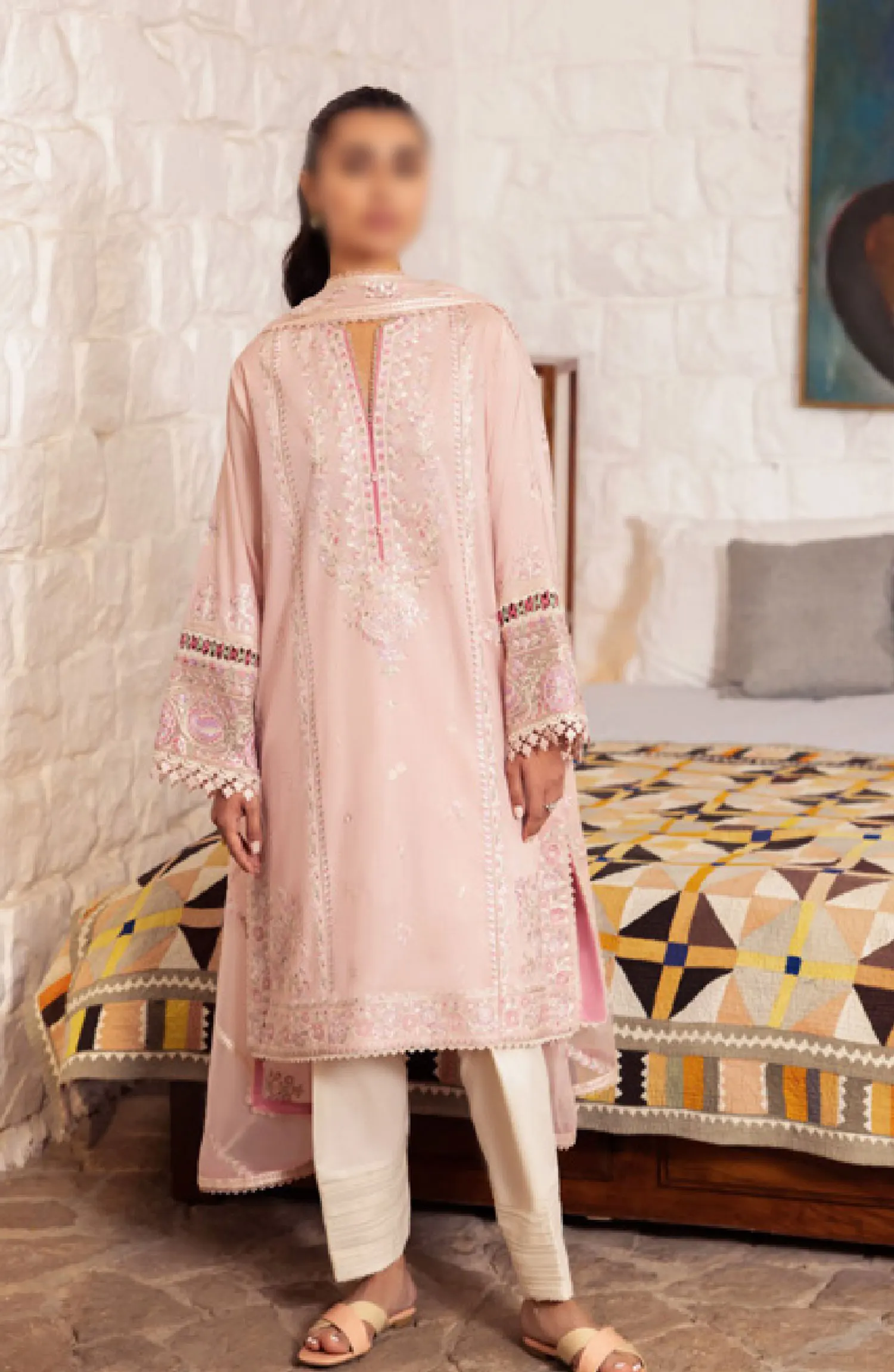 Zaha Unstitched Lawn Collection 2024 - ZL24-07A ZENEL
