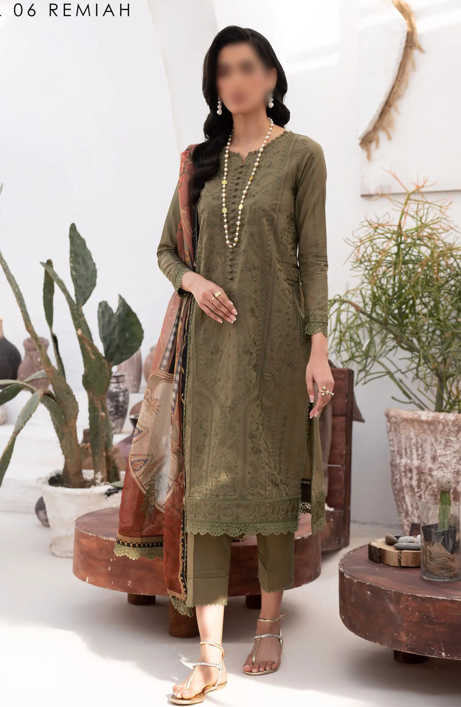 Zarif Eid Lawn Embroidered and Printed Edit - ZL 06 REMIAH