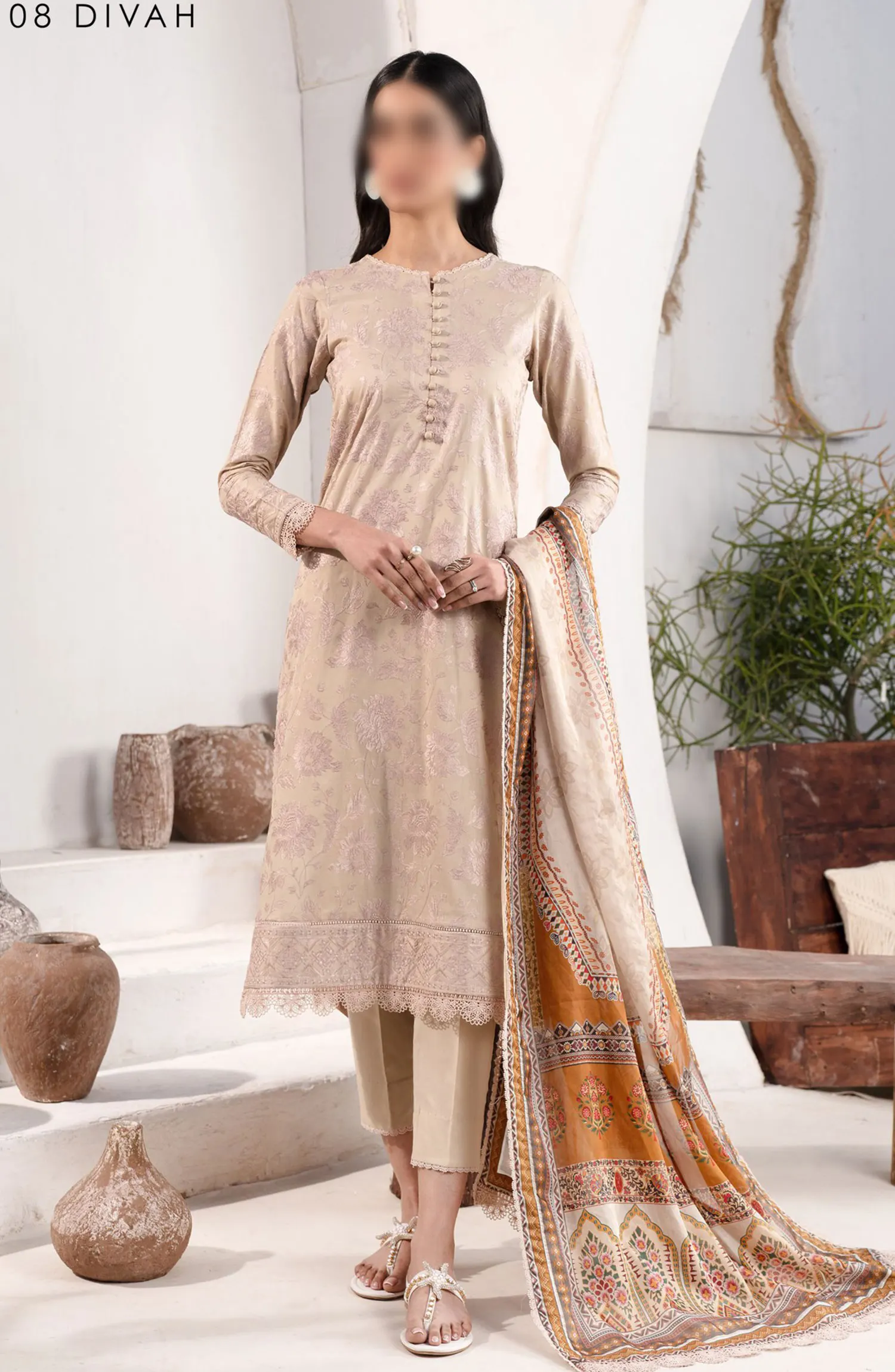 Zarif Eid Lawn Embroidered and Printed Edit - ZL 08 DIVAH